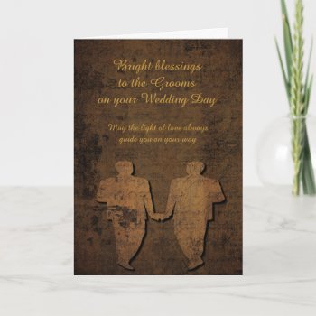 Grooms Lit By Love Gay Wedding Card by AGayMarriage at Zazzle