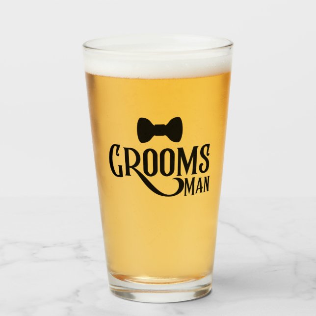 Grooms Man Glass (Front Filled)