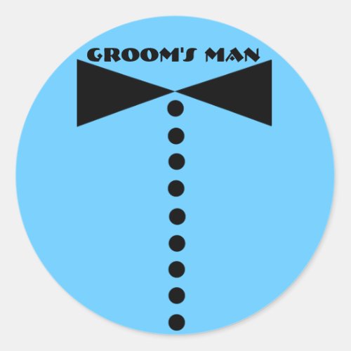 Grooms Man Sticker _choose from almost 200 colors