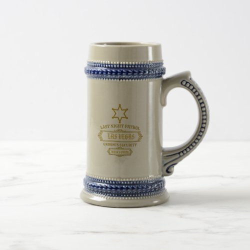 Groom's Security Last Night Patrol Beer Stein