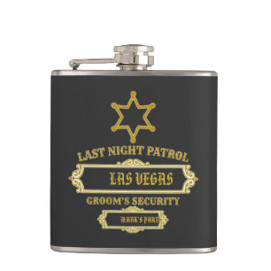 Groom's Security Last Night Patrol Flask