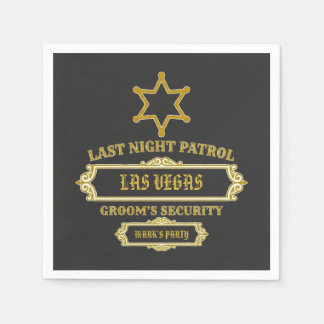 Groom's Security Last Night Patrol Napkins