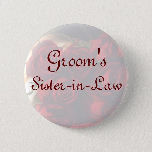 Grooms Sister_in_Law _ Red Rose Bouquet 1 Button