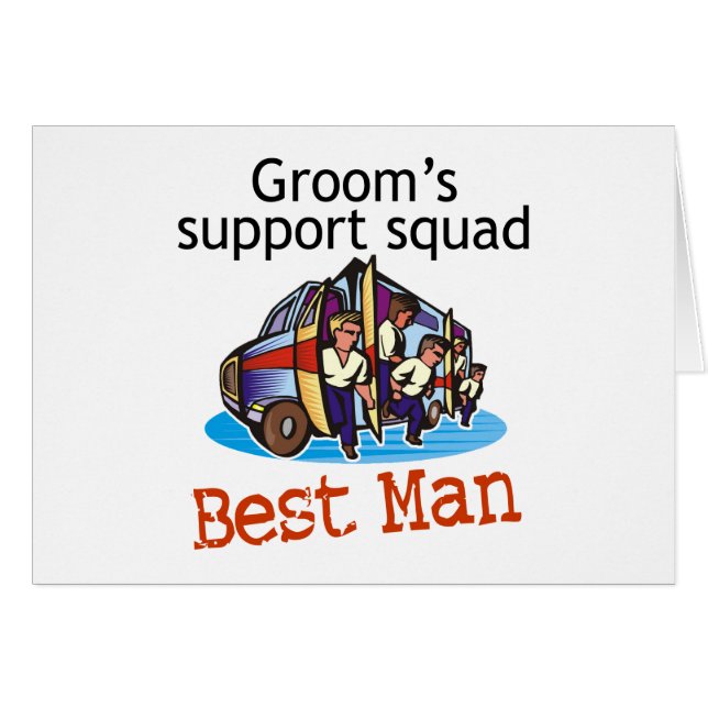 Groom's Squad Best Man Cards (Front Horizontal)