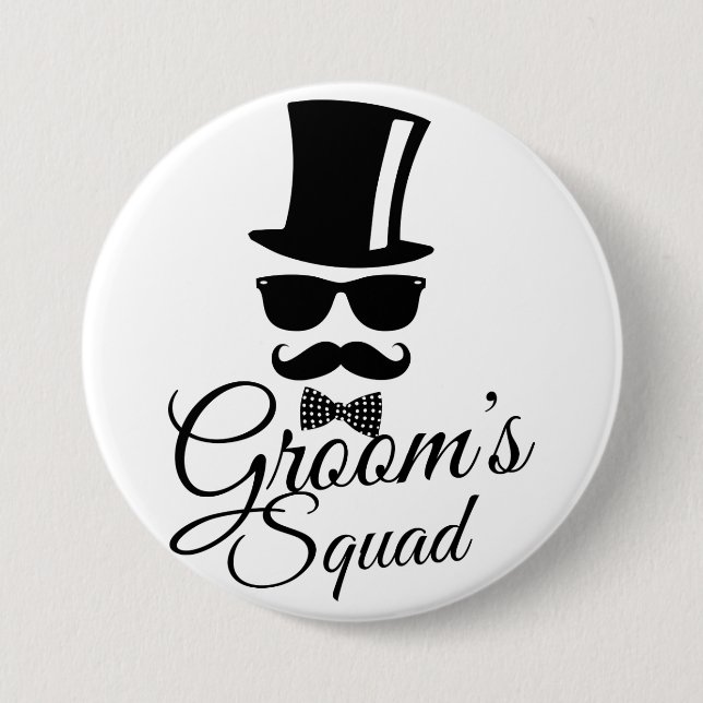 Groom's squad button (Front)