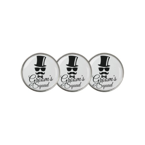 Grooms squad  golf ball marker