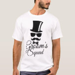 Groom's squad T-Shirt<br><div class="desc">Funny and original "Groom's squad" design .  Makes a great bachelor party or wedding gift for the future Mr and friends.</div>
