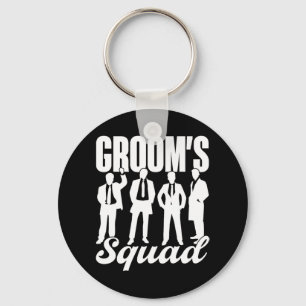 Groom's Squad Team Bride Groom Party Bachelor Keychain