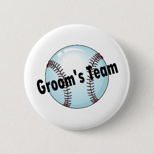 Groom's Team (Baseball) Pinback Button