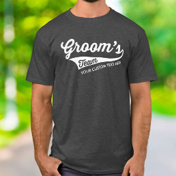 Groom&#39;s Team Custom Wedding Bachelor Party Sporty T-Shirt