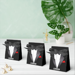 Groom's Tuxedo Shirt Favor Boxes