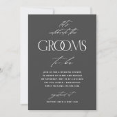 Grooms Wedding Shower Modern Typography Invitation (Front)