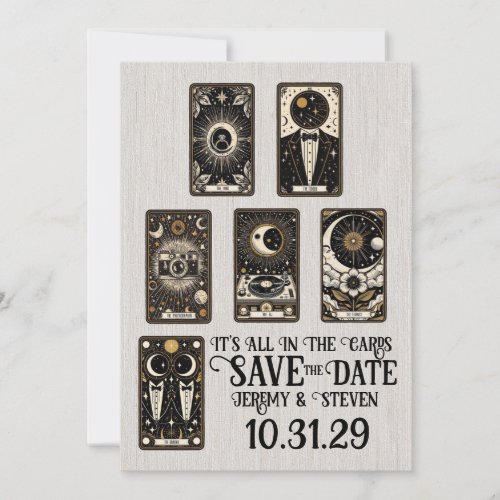 Grooms Wedding Tarot Save The Date