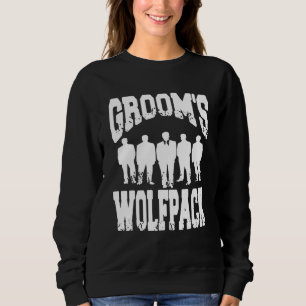 Groom's Wolfpack Retro  Bachelor Party  Present Sweatshirt