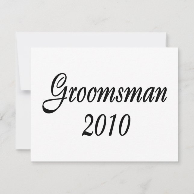 Groomsman 2010 invitation (Front)