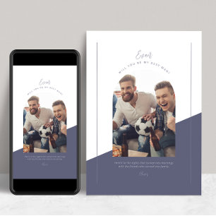 Groomsman Arched Photo Proposal Card