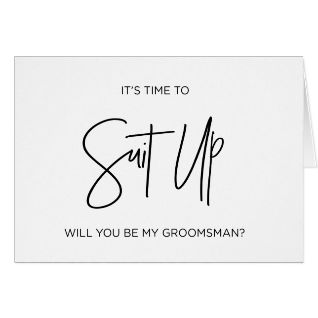 Groomsman Asking Card Will You Be My Groomsman (Front Horizontal)