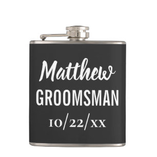 Groomsman Bachelor Party Elegant Wedding Favor Flask