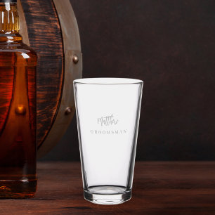 Groomsman bachelor party pint glass