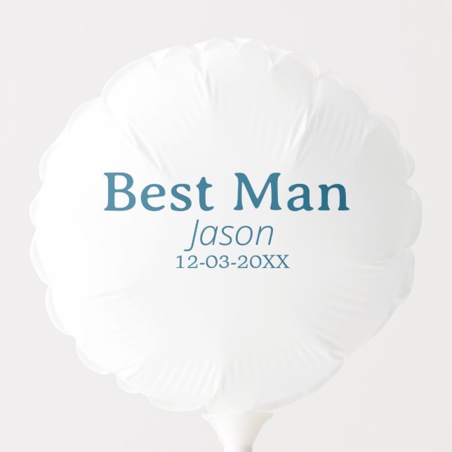 groomsman bachelorette party add name modern simpl balloon (Front)