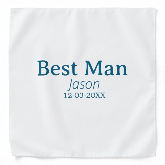 groomsman bachelorette party add name modern simpl bandana (Front)