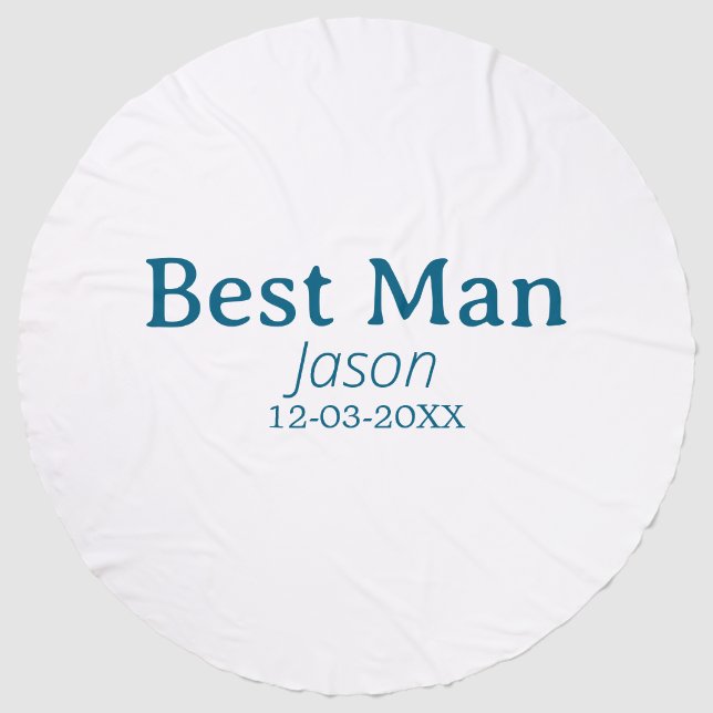 groomsman bachelorette party add name modern simpl beach towel  (Front)