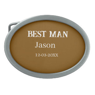 groomsman bachelorette party add name modern simpl belt buckle