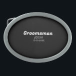 groomsman bachelorette party add name modern simpl belt buckle<br><div class="desc">design</div>