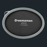 groomsman bachelorette party add name modern simpl belt buckle<br><div class="desc">design</div>
