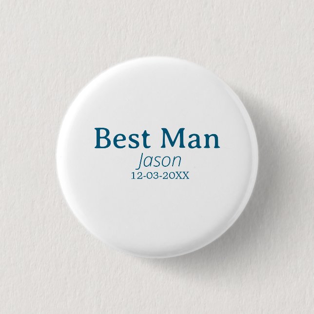 groomsman bachelorette party add name modern simpl button (Front)
