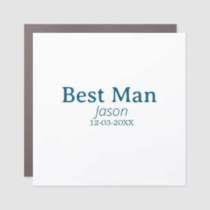 groomsman bachelorette party add name modern simpl car magnet