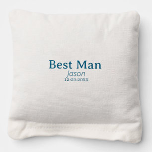 groomsman bachelorette party add name modern simpl cornhole bags