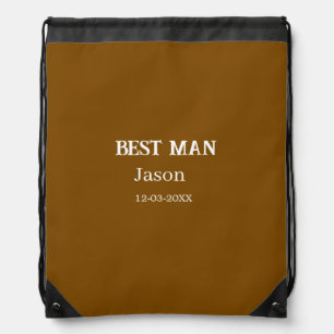 groomsman bachelorette party add name modern simpl drawstring bag