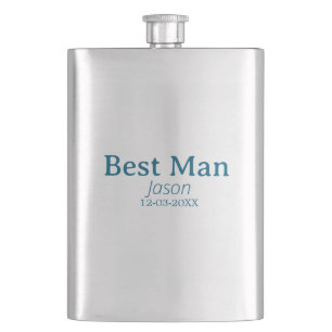 groomsman bachelorette party add name modern simpl flask