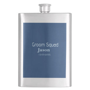 groomsman bachelorette party add name modern simpl flask