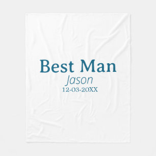 groomsman bachelorette party add name modern simpl fleece blanket