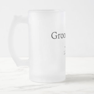 groomsman bachelorette party add name modern simpl frosted glass beer mug