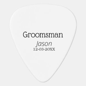 groomsman bachelorette party add name modern simpl guitar pick