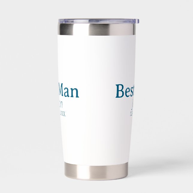 groomsman bachelorette party add name modern simpl insulated tumbler (Left)