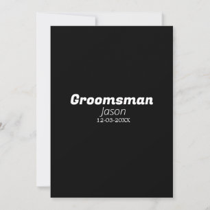 groomsman bachelorette party add name modern simpl invitation