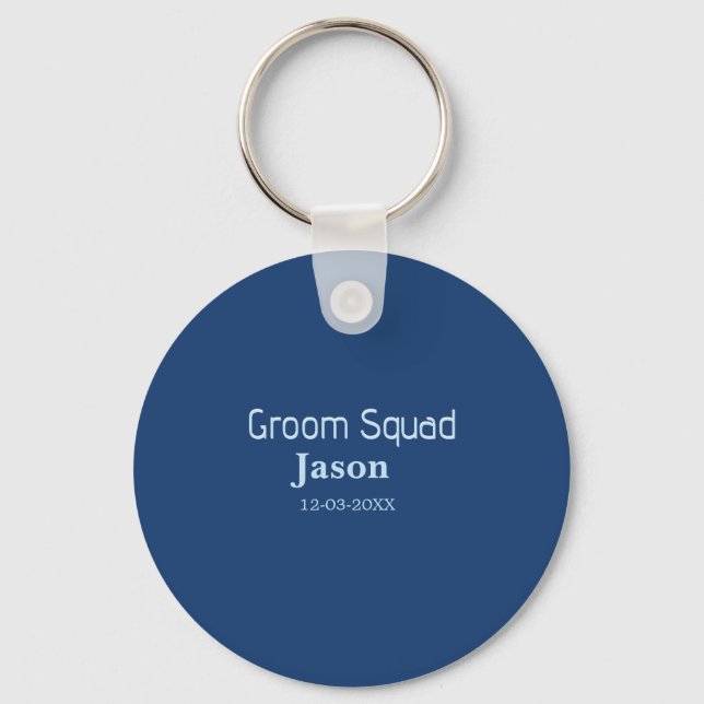 groomsman bachelorette party add name modern simpl keychain (Front)