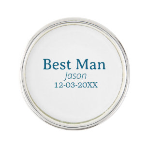 groomsman bachelorette party add name modern simpl lapel pin