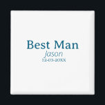 groomsman bachelorette party add name modern simpl magnet<br><div class="desc">design</div>