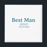 groomsman bachelorette party add name modern simpl magnet<br><div class="desc">design</div>
