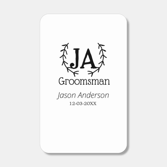 groomsman bachelorette party add name modern simpl matchboxes (Front)