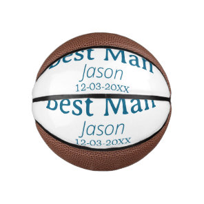 groomsman bachelorette party add name modern simpl mini basketball