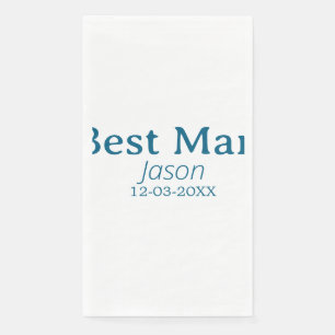 groomsman bachelorette party add name modern simpl paper guest towels