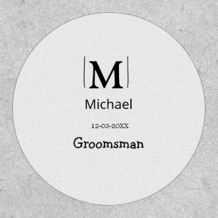 groomsman bachelorette party add name modern simpl patch