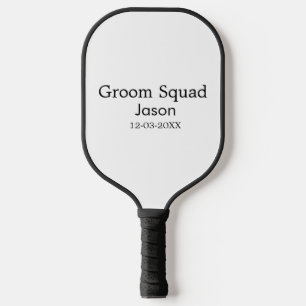 groomsman bachelorette party add name modern simpl pickleball paddle