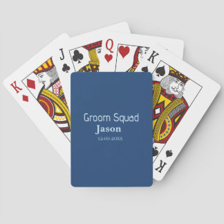 groomsman bachelorette party add name modern simpl poker cards